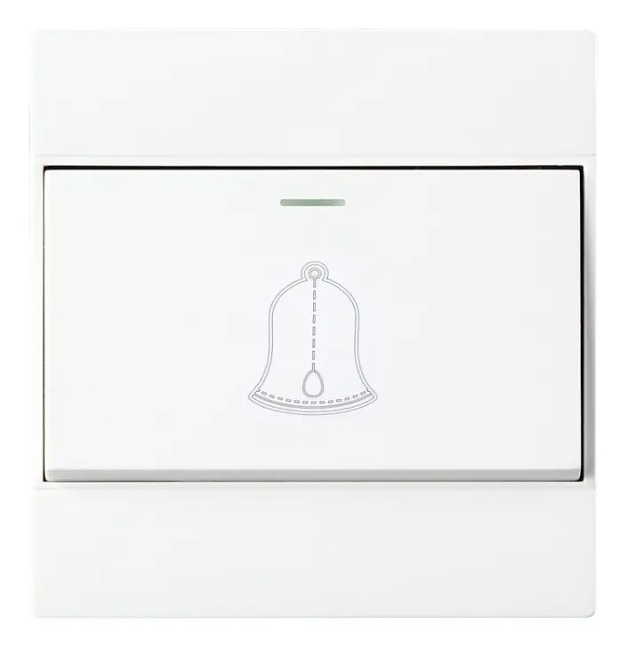 86 Type PC Wall Doorbell Single Control Switch, EU Plug
