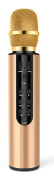 K3 Bluetooth 5.0 Karaoke Live Stereo Sound Wireless Bluetooth Condenser Microphone (Gold)