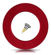 ProDarts Tour Surround för darttavlor - röd ring, stabil kant, väggskydd, cirkulär 18