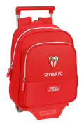 Skolväska med hjul Sevilla Fútbol Club Röd (28 x 34 x 10 cm)