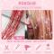 Clip in Hair Tinsel Kit, Pack med 6 st Glitter Fairy Tinsel Hair Extensions 20 tum Shiny Hair Tinsel Värmebeständig (Röd)