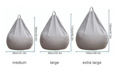 Ny Design Extra Stor Bean Bag Stolar Cover Inomhus Lata Solstolar För Vuxna Barn Hotsale! Grå 100*120cm