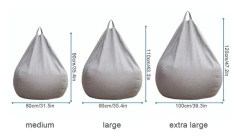 Extra Large Bean Bag Stolar Soffa Cover Lazy Lounger För Vuxna Barn Inomhus