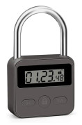 Metallisk tidspadlock - 99 timmars tidslås (svart)