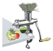 Jyygv-hand vetegräsjuicer i rostfritt stål Manuell matskruv Långsam pressare Frukt Vetegräs Grönsaksapelsinjuicextraktor