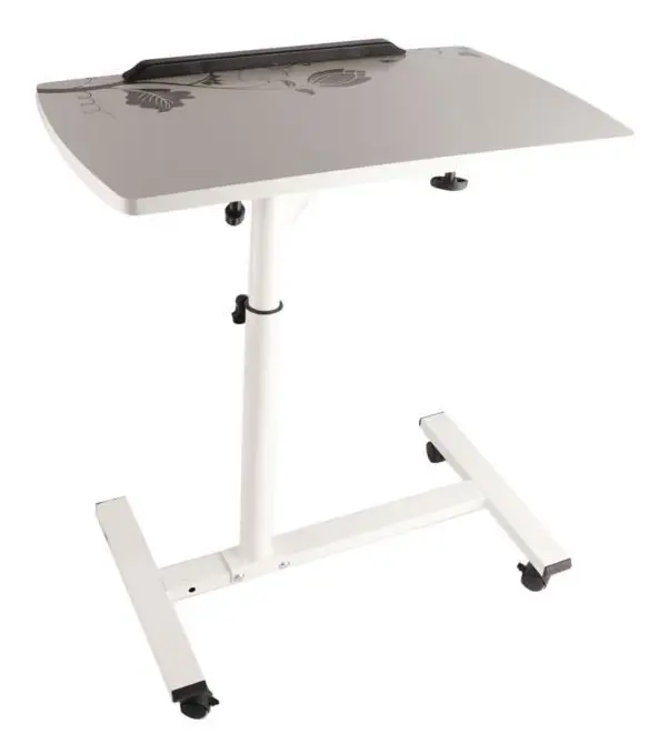 Avtagbart och multifunktionellt bärbart bord - SALUTUYA - Vit - Högkvalitativt MDF + kolstålfäste - 54,5*32cm