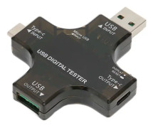 SALUTUYA USB C testare SALUTUYA USB power tester USB power meter tester, USB C, med fristående telefon