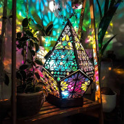 Sänglampa Bohemian Mosaic Starry Sky Golvprojektioner Lampa Bord