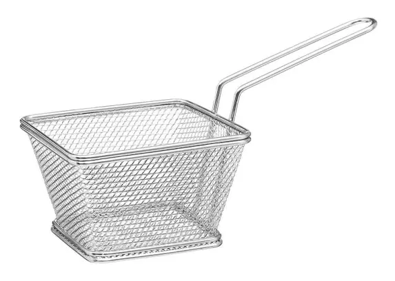 Frityrkorg - Rostfritt stål Metall utseende