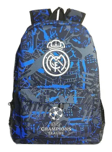 Graffiti Real Madrid Uefa Champions League Axelväska Fläktryggsäck Student Skolväska Förvaringsväska yz