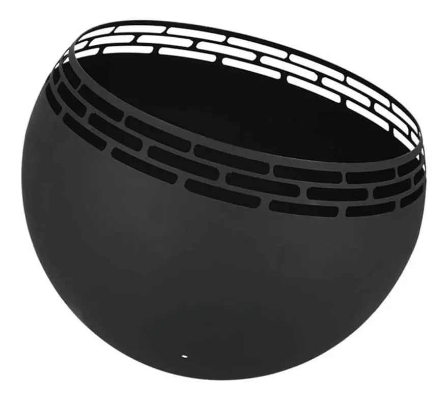 Esschert Design Eldkorg ränder svart