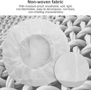 100 st, vitt 10 - 12cm cover för hörlurar, hygieniskt