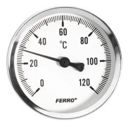 63mm termometer 0-120C bakre ingång 1/2"
