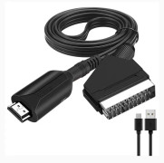Ny stil HDMI till SCART-kabel 1 meter lång direktanslutning co black 1m black 1m