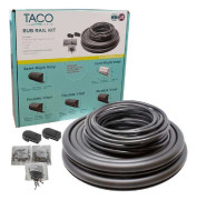 Taco Metals Flex Vinyl Rub Rail Kit 50´ Svart 7/8´´ x 1 1/16´´