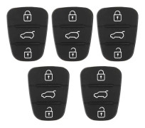 5 st knappkuddar, gummiknapp, bilnyckelskal knappskydd, bilgummiknapp, knappkudde passar till Hyundai, knappkudde passar till Kia