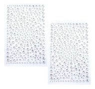 Diamantklistermärken Rhinestones, 650 stycken Transparenta Rhinestones Kristall Självhäftande Acry Gems för Ansikts Rhinestones Makeup Dekoration Nagel Rhinestones Smycken DIY Scrapbooking