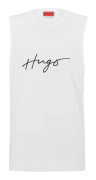 Hugo Ärmlös T-shirt Beach 10250129 Vit S Man