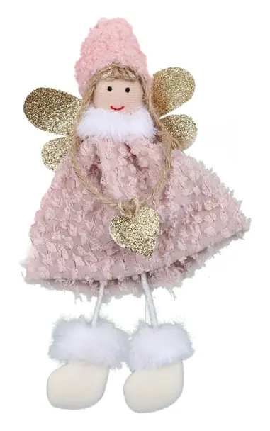 Julängelhänge 1st rosa prydnad julgran