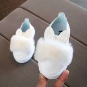 Non-slip Rabbit Ear Princess Children Shoes, Shoe Size:15.6cm(White)