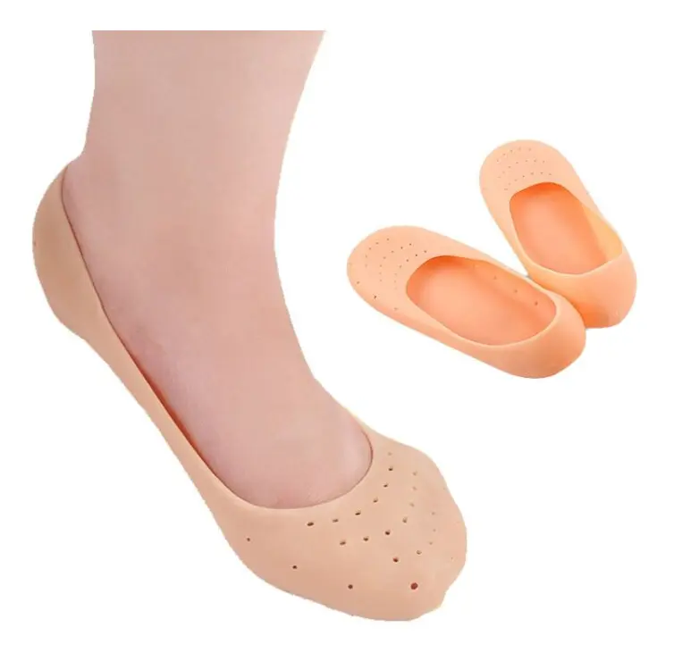2 Pairs Silicone Foot Guard Boat Sock Foot Crack Protector(Complexion)