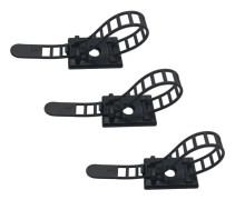 25-pack justerbara nylonkabelband med valfri skruvfixering