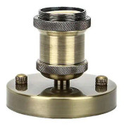 Linkrunning Edison LampHållare E27 Vintage Adapter Ljusuttag Retro Ljuskrona Sladdlös Keramik Inuti, 1 Pack, Brons