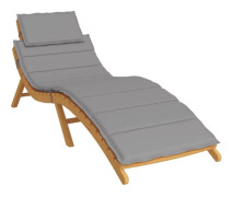 vidaXL Solsängsdyna grå 186x58x4 cm oxfordtyg