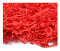 200g krossat strimlat papper rött kraftpapper - Julinslagning - Krossat inslagning - Presentförpackningsfyllning - Tom fylld korg