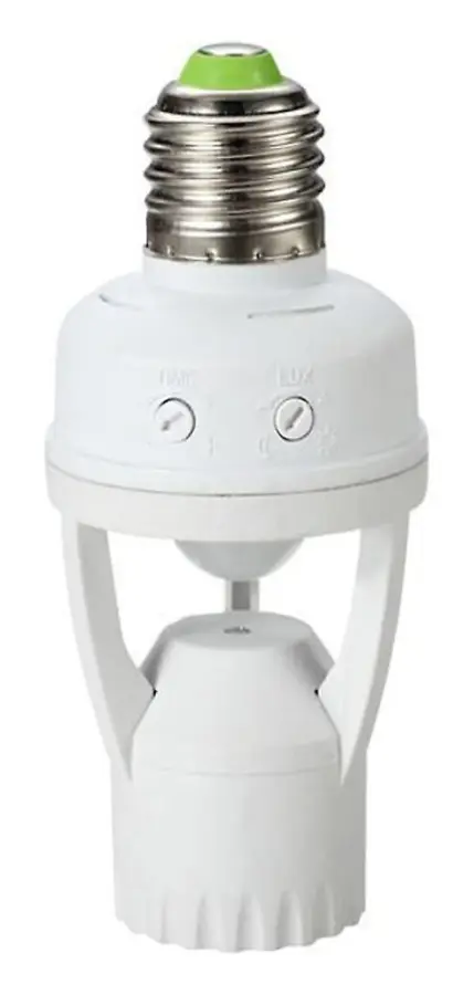 Linkrunning Lamphållare med rörelsedetektor säkerhetsdetektering E27 60W rörelsesensor
