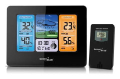 Trådlös väderstation med DCF-system i färg GreenBlue GB526