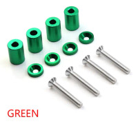 Bilmodifierad huvventilation booster JDM aluminiumlegering racing huv booster(grön)