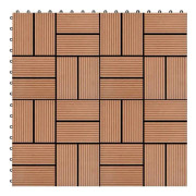 Terrassbricka 11 st WPC 30 x 30 cm 1 m² Brun - SALUTUYA - BD04072