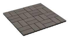 Terrassplattor 22 st 30 x 30 cm 2 m² WPC Mörkbrun - SURENHAP - J11676