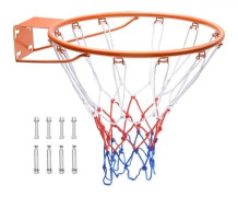 Basketfälg, väggdörrmonterad basketbåge, Heavy Duty Q235 Basket Flex Rim Målbyte med nät, standard 18" hängande basketbåge för både inomhus och utomh