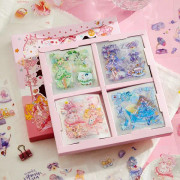 IC Kawaii PET Anime Flicka Journaling Stickers Kit - 100 ark söta tillbehör Scrapbooking Material Dekorativ estetikdekal
