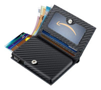 Plånbok med pop-up korthållare RFID-skydd Black