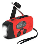 Solardriven nöd NOAA väderradio handvev självdriven AM FM WB radio 3 LED ficklampa