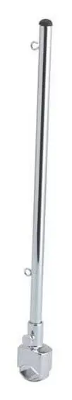Talamex Flag Pole With Rail Mount Silver 35 cm