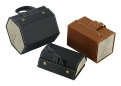 Flera platser Solglasögon Organizer Case Vikbar glasögon förvaringsbox Brown 5 Slots