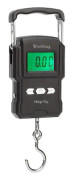 Lcd digital display krokvåg (med måttband) för fisketurer (svart)