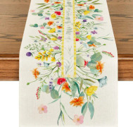 33cm*183cm Fashion Eucalyptus grön bordslöpare sommar, bröllop,
