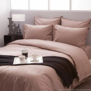 Vanligt påslakan 100% bomull 60 trådar easycare AGATHE-Taupe220x240cm