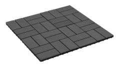 Terrassplattor 22 st 30 x 30 cm 2 m² WPC Svart - SURENHAP - J01039