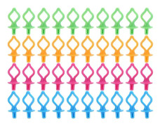40 st Spolehållare Clips Spole Clips Silikon Spolehållare 4 färger Trådspolar Clip Sunmostar