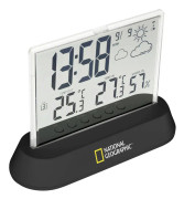 väderstation transparent 14 cm svart 2-delad