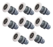 Rullhjul för duschdörr, 19 mm duschhjul, skjutdörrsrullar, lämplig för glasdörrar med en tjocklek på ca 4-6 mm