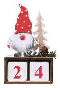 Jul adventskalender Nedräkning Santa Claus trädekor Red Hat