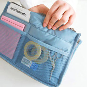 Organizer Insert Bag Nylon Travel Insert Organizer Handväska Lila CDQ