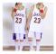 Lakers #23 Lebron James Jersey Nr. 23 Basket Uniform Set Barn Vuxna Barn Vit Vit S (120-130 cm)